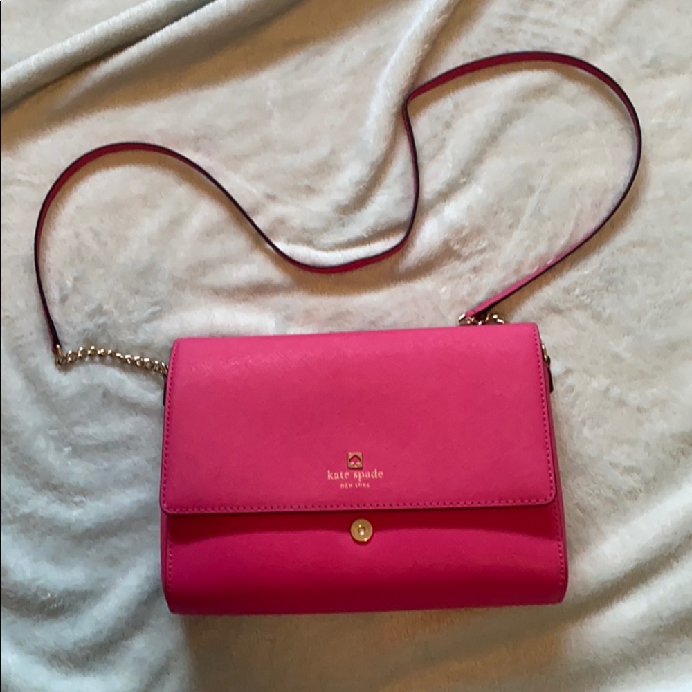 Hot pink kate spade purse
